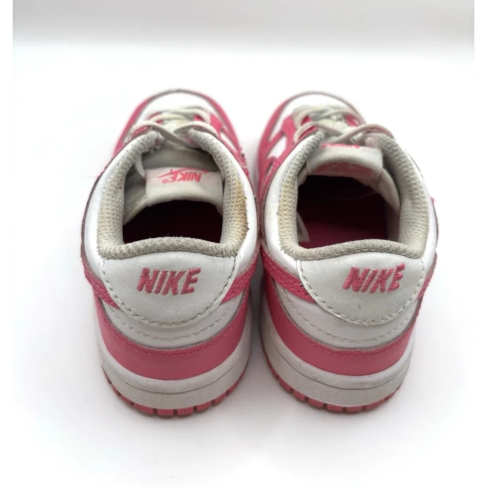 Nike Dunk Low size 8C Pink and White Toddlers Babys